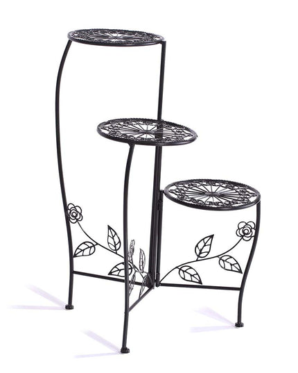 Plant Stand Outdoor Indoor Flower Pots Black-1973193772137320448