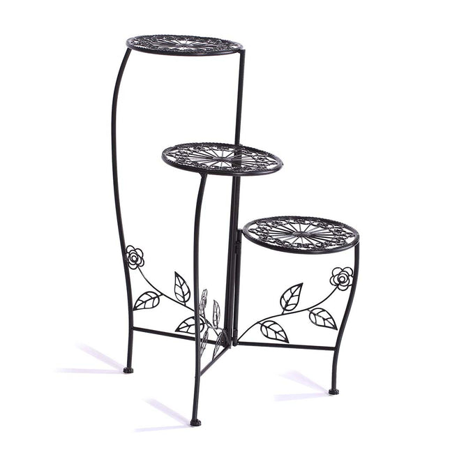 Plant Stand Outdoor Indoor Flower Pots Black-1973193772137320448