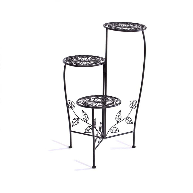 Plant Stand Outdoor Indoor Flower Pots Black-1973193772137320449