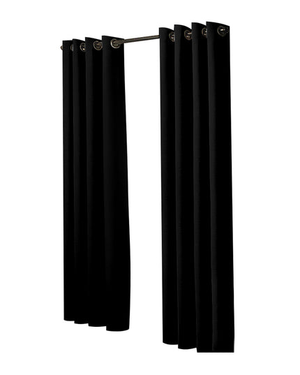 2x Blockout Curtains Panels 3 Layers Black-1973194062085361665