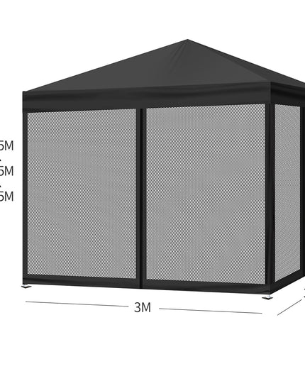 Mountview Gazebo Pop Up Marquee Outdoor Black-1973193756840693762