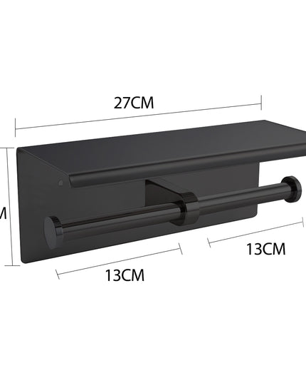 Toilet Paper Holder Double Roll Stainless-1973193462371192834