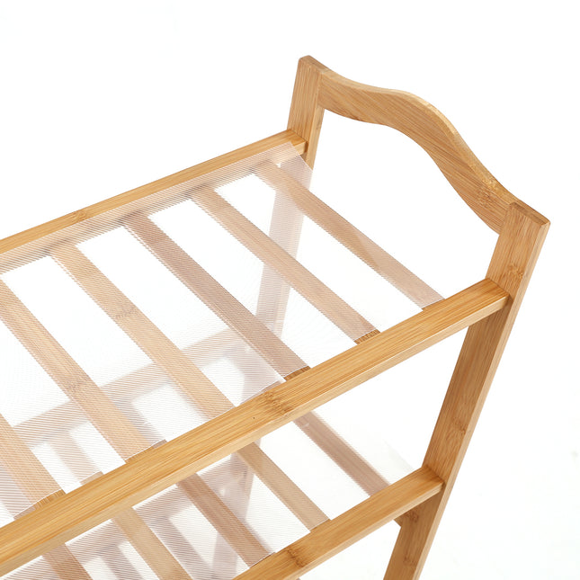 Levede Bamboo Shoe Rack Storage Wooden-1975420509898280963