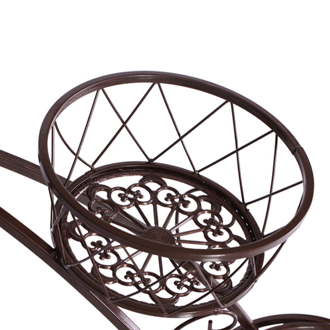 Levede Plant Stand Outdoor Indoor Metal Bronze-1975420374518730756