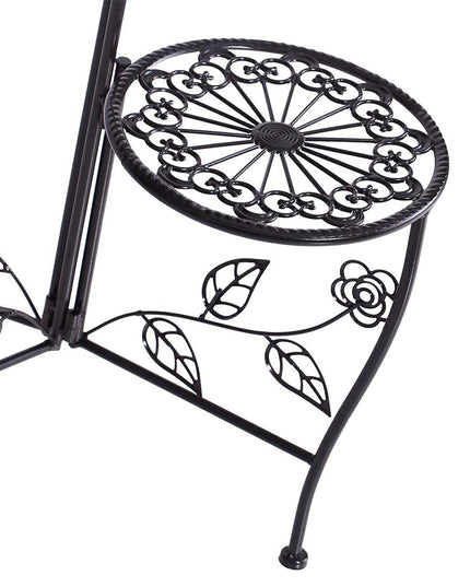 Plant Stand Outdoor Indoor Flower Pots Black-1973193772137320453