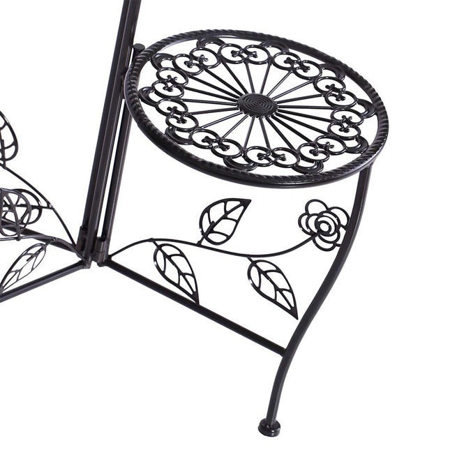 Plant Stand Outdoor Indoor Flower Pots Black-1973193772137320453