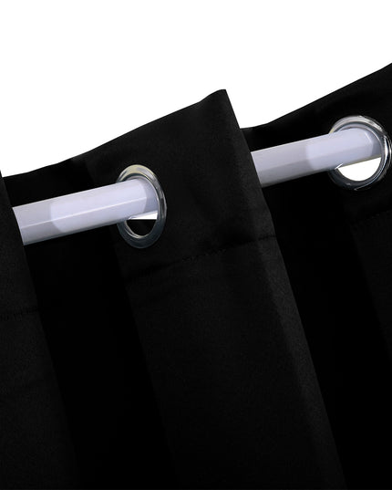 2x Blockout Curtains Panels 3 Layers Black-1973194062085361669