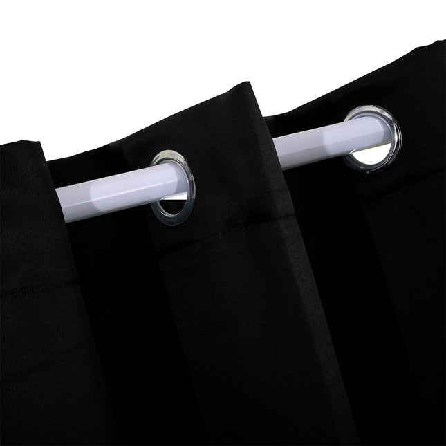 2x Blockout Curtains Panels 3 Layers Black-1973194062085361669