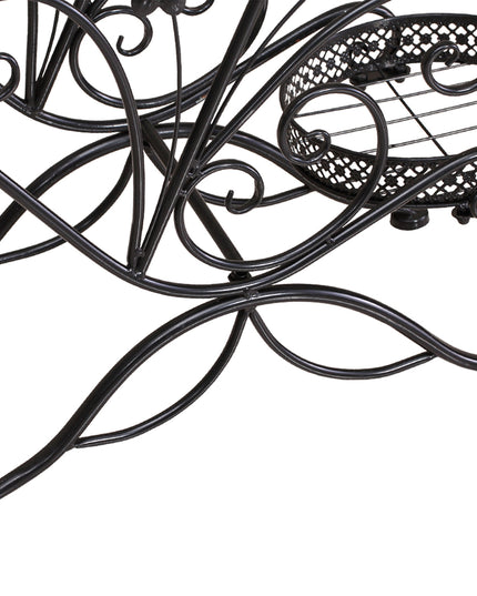 Levede Plant Stand Outdoor Indoor Metal Black-1975420369321988101