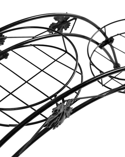 Levede Plant Stand Outdoor Indoor Metal Black-1975420374329987078