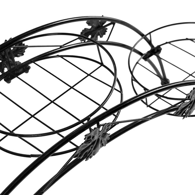 Levede Plant Stand Outdoor Indoor Metal Black-1975420374329987078