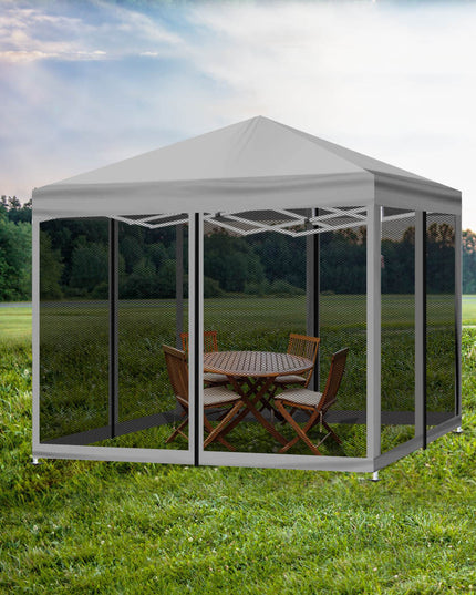 Mountview Gazebo 3x3m Pop Up Marquee Grey-1973193757033631751