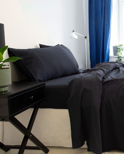 Royal Comfort - Balmain 1000TC Bamboo cotton Sheet Sets (Queen) - Charcoal-1951134878326198274