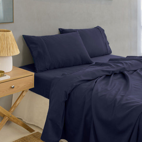 Royal Comfort - Balmain 1000TC Bamboo cotton Sheet Sets (King) - Royal Blue-1951134878913400833