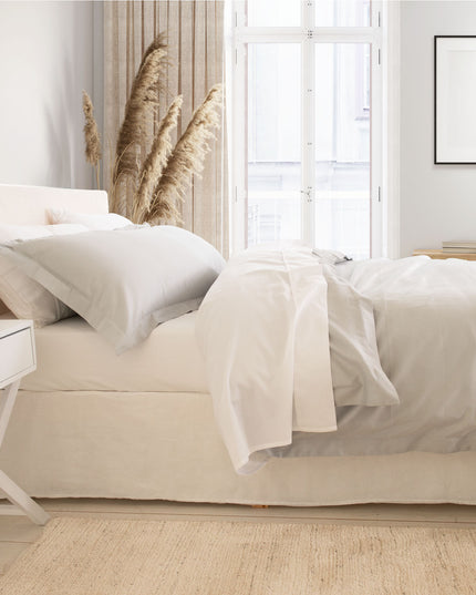 Royal Comfort - Balmain 1000TC Bamboo cotton Quilt Cover Sets (Queen) - Cool Grey-1951134829844238338