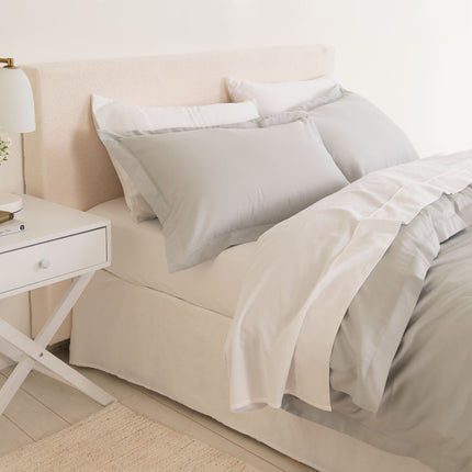 Royal Comfort - Balmain 1000TC Bamboo cotton Quilt Cover Sets (King) - Cool Grey-1951134830737625089