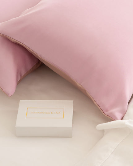 SILK PILLOW CASE TWIN PACK - SIZE: 51X76CM? - Lilac-1951134814916710403