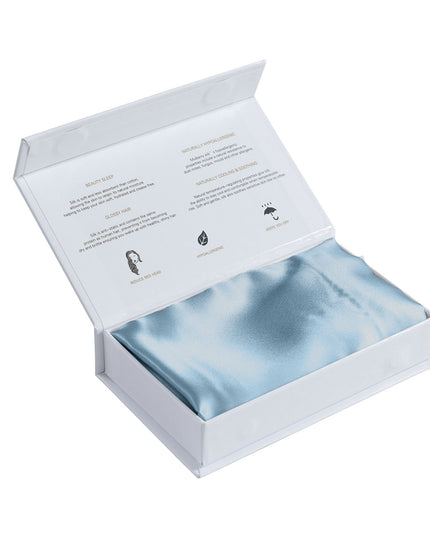 SILK PILLOW CASE TWIN PACK - SIZE: 51X76CM - Soft Blue-1951134815088676869
