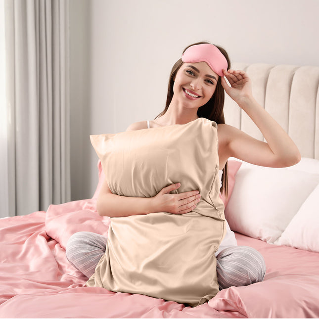 Pure Silk Pillow Case by Royal Comfort (Single Pack) - Champagne Pink-1951134815461969924