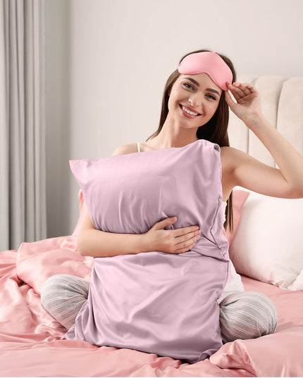 Pure Silk Pillow Case by Royal Comfort (Single Pack) - Lilac-1951134815680073732