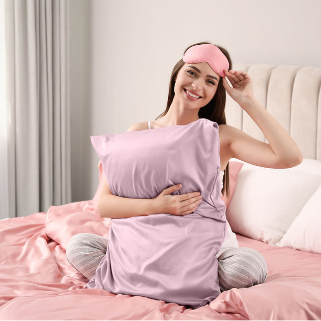 Pure Silk Pillow Case by Royal Comfort (Single Pack) - Lilac-1951134815680073732