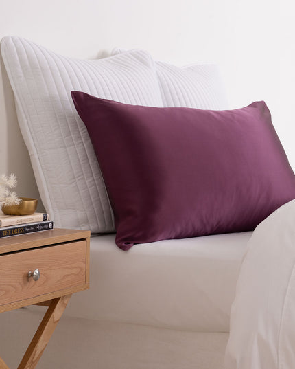 Pure Silk Pillow Case by Royal Comfort (Single Pack) - Malaga Wine-1951134815860428800