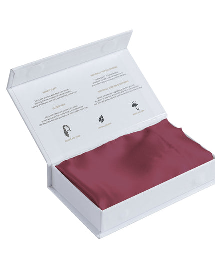 Pure Silk Pillow Case by Royal Comfort (Single Pack) - Malaga Wine-1951134815860428805