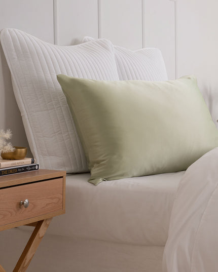 Pure Silk Pillow Case by Royal Comfort (Single Pack) - Sage-1951134816057561088