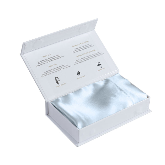 Pure Silk Pillow Case by Royal Comfort (Single Pack) - Soft Blue-1951134816229527557