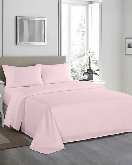 Royal Comfort - 1200TC Ultrasoft 4 Pc Sheet Set - King - Soft Pink-1951134881228656640
