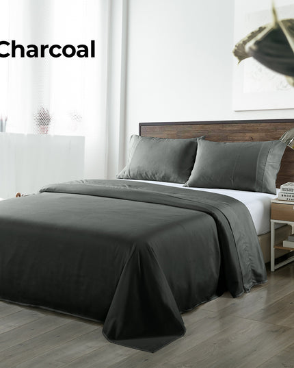 Royal Comfort Blended Bamboo Sheet Set Charcoal - King-1951134883036401668