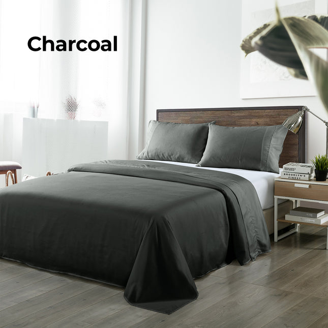 Royal Comfort Blended Bamboo Sheet Set Charcoal - King-1951134883036401668