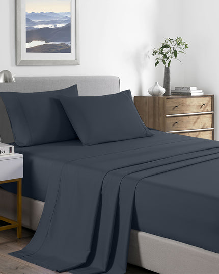 Royal Comfort Bamboo Cooling 2000TC Sheet Set - Single - Charcoal-1951134883975925760