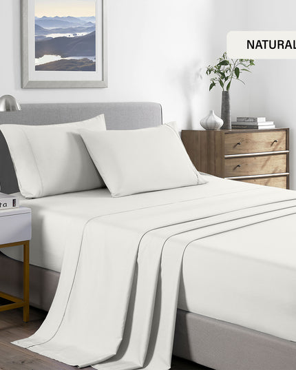 Royal Comfort Bamboo Cooling 2000TC Sheet Set Queen - Natural-1951134885552984068