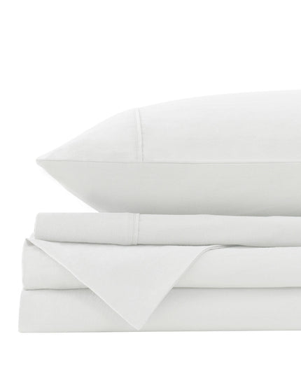 Royal Comfort Vintage Washed 100% Cotton Sheet Set King - White-1951134889655013381