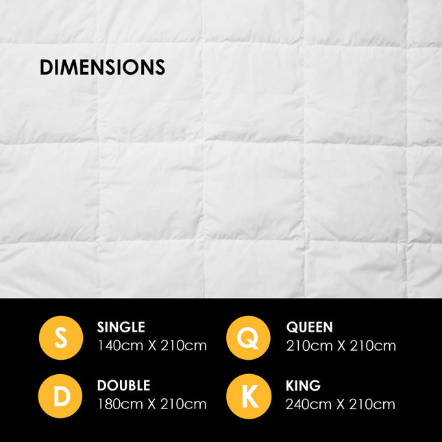 Royal Comfort 800GSM Silk Quilt - King-1951134844197146629