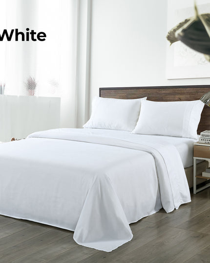 Royal Comfort Blended Bamboo Sheet Set White - King-1951134849012207620