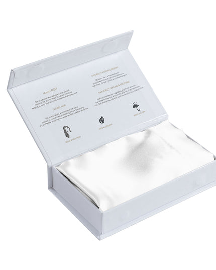 MULBERRY SILK PILLOW CASE TWIN PACK - SIZE: 51X76CM - WHITE-1951134812123303941