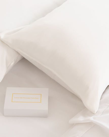 MULBERRY SILK PILLOW CASE TWIN PACK - SIZE: 51X76CM - IVORY-1951134812307853315