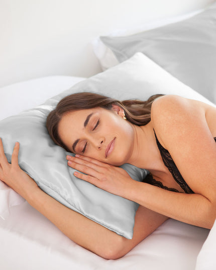 MULBERRY SILK PILLOW CASE TWIN PACK - SIZE: 51X76CM - SILVER-1951134812500791298