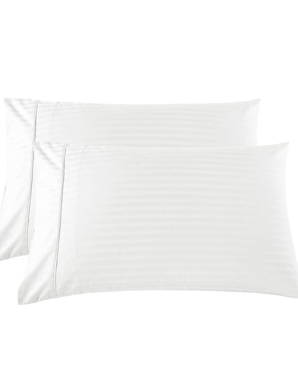KENSINGTON 1200TC COTTON SHEET SET IN STRIPE-QUEEN - WHITE-1951134850245332998