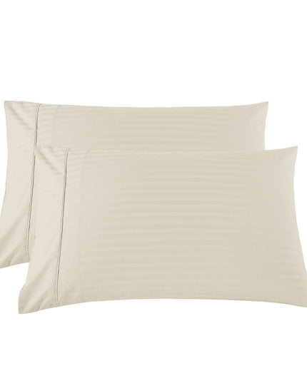 KENSINGTON 1200TC COTTON SHEET SET IN STRIPE-QUEEN -  SAND-1951134850446659589