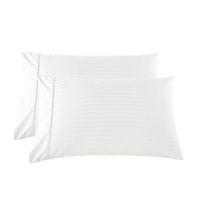 KENSINGTON 1200TC COTTON SHEET SET IN STRIPE-KING - WHITE-1951134850996113413