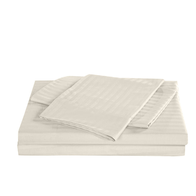 KENSINGTON 1200TC COTTON SHEET SET IN STRIPE-KING - SAND-1951134851184857094