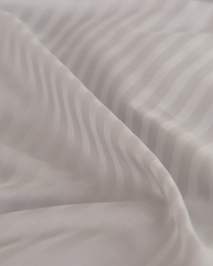 KENSINGTON 1200TC COTTON SHEET SET IN STRIPE- DOUBLE - SILVER (GREY)-1951134851369406470