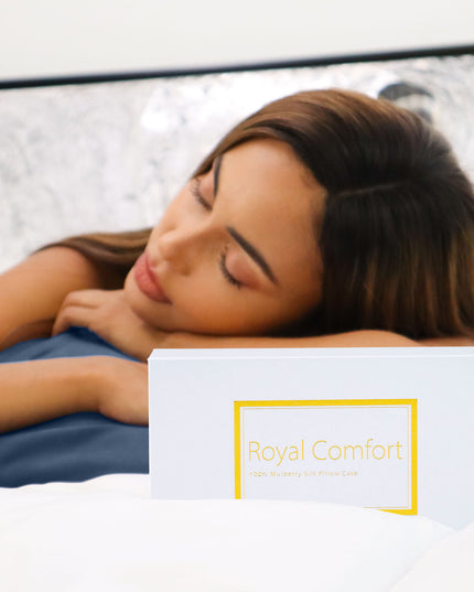 MULBERRY SILK PILLOW CASE TWIN PACK - SIZE: 51X76CM - NAVY-1951134812869890055