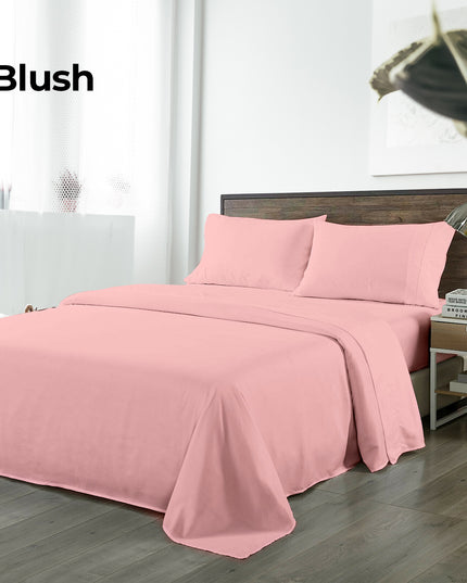 Royal Comfort Bamboo Blended Sheet Set Blush - King-1951134852321513476