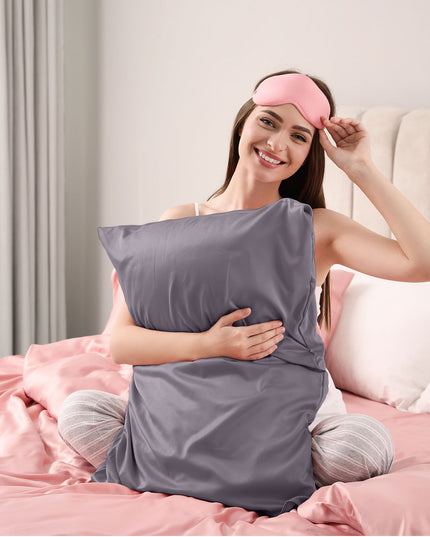 Pure Silk Pillow Case by Royal Comfort-Charcoal-1951134813780054018