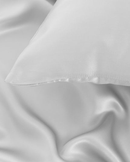 Pure Silk Pillow Case by Royal Comfort-Silver-1951134813960409095