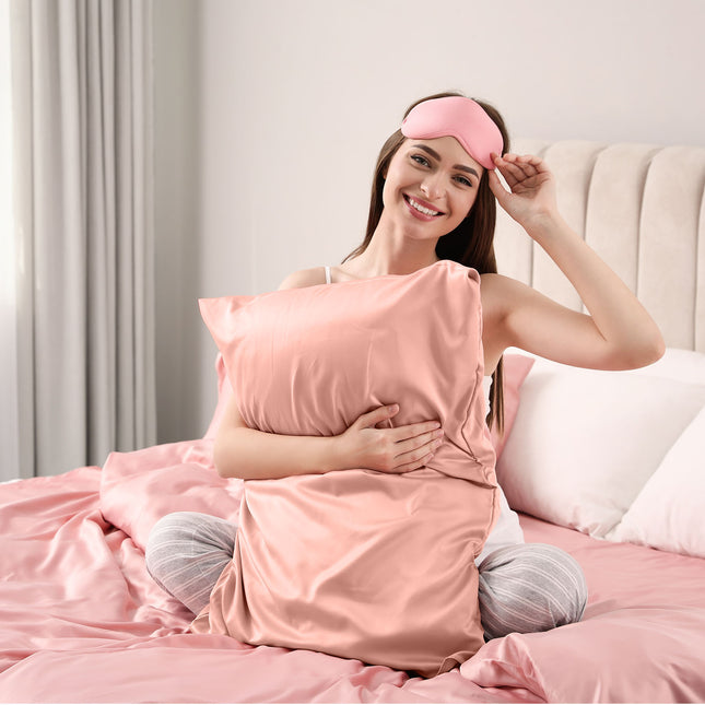 Pure Silk Pillow Case by Royal Comfort-Blush-1951134814153347076